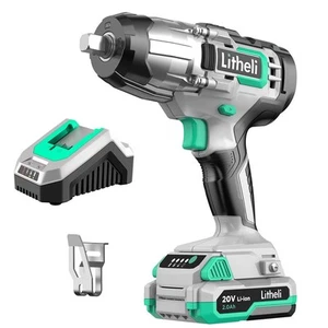Llave de impacto inalámbrica, atornillador de impacto eléctrico de 1/2 pulgada con 320 ft-lbs (430N.m)... - Imagen 1 de 7