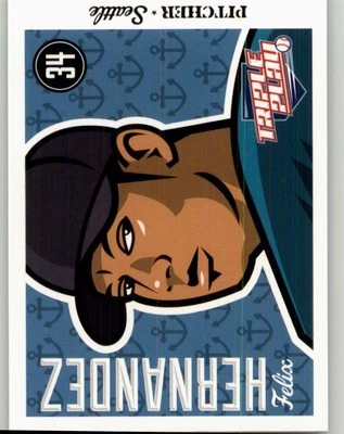 2012 Panini Triple Play Felix Hernandez #74 Seattle Mariners - Image 1 of 2