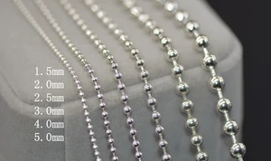 Kugelkette Silberperlen Sterling Silber 925 Länge wählbar - Bild 1 von 1