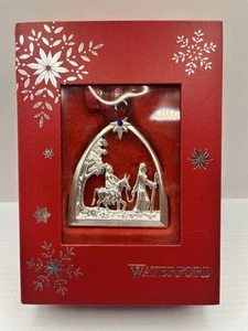 2015 Waterford Silber Teller Ornament "Passage to Bethlehem" Krippe EUC - Bild 1 von 1
