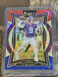 2024 Panini Select JJ McCarthy Concourse Rookie #24 Red & Blue Shock Prizm RC - Bild 1 von 2