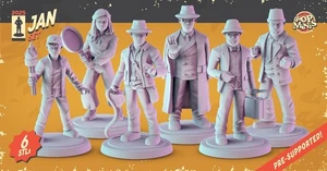 Whip Wielding Archäologist Cast - POP MINIS 28mm 32mm Scale Miniatures - Bild 1 von 8