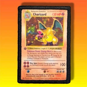 Pokemon Card Charizard Morale Patch / Military Badge Tactical Hook & Loop 31 - Picture 1 of 8