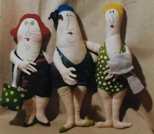 NOS (New Old Stock) Stoffpuppe Muster "The Water Queens" von Sally Lampi - Bild 1 von 1