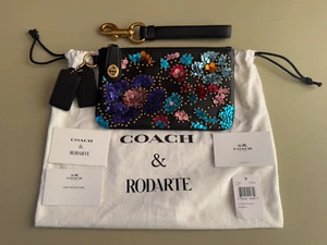 Coach & Rodarte Turnlock Wristlet 21 in Glovetanned Leather with Sequins #11700 - Picture 1 of 20