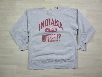 Sudadera Vintage Indiana University Alumni (2XL) Champion Tejido Inverso Usada Foto 1 de 4