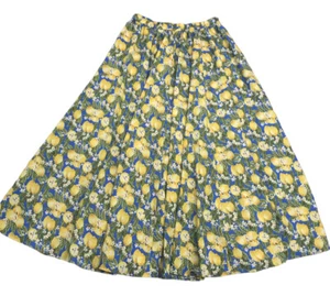Truly 4 You lemon print Floral Maxi Skirt Women's Plus Size Large - Picture 1 of 5