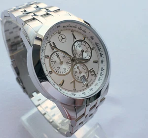 Mercedes Benz Classic Sport Car Accessory Swiss Design Luxury Chronograph Watch - Picture 1 of 24