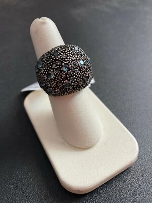 PHILLIP GAVRIEL STERLING SILVER BLUE TOPAZ RING SIZE 7 - Image 1 of 4