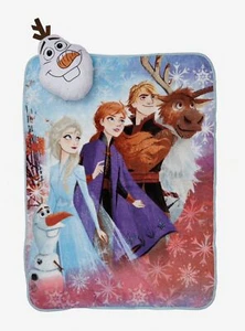 Disney Frozen 2 Elsa Anna Kristoff Sven Olaf  Throw Blanket Pillow Set 40" x 50" - Picture 1 of 7