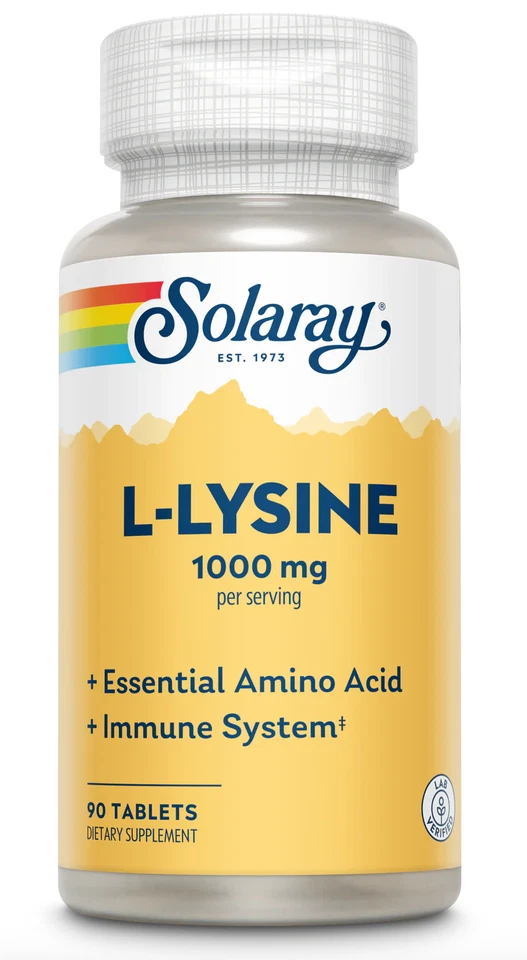 Solaray - L-Lysine 1000 mg - 90 Tablets - Image 1 of 1