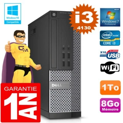 PC DELL 7020 SFF Core I3-4130 RAM 8GB Disco 1 TB Grabadora DVD Wifi W7 - Imagen 1 de 4