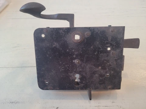 Antique Iron Dutch Elbow Lock Door Hardware no Key Cover