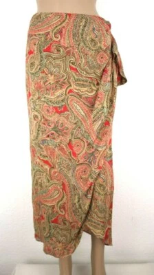 NEW Jones New York Signature 100% Silk Women's Paisley Skirts Size 4 - Изображение 1 из 4