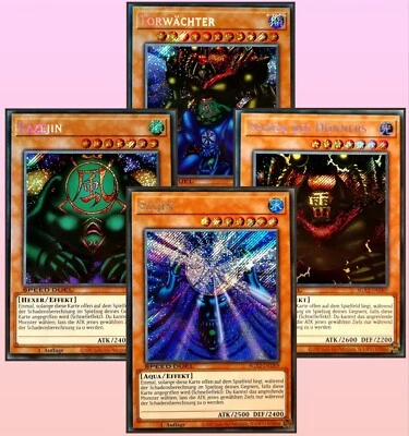 Yugioh Torwächter Secret Rare Deck Karten Set SGX2 Deutsch Suijin Kazejin Sanga  - Bild 1 von 2
