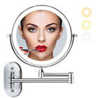 360° Wall Mounted Magnifying Makeup Mirror With Led Light 7" 7x Dual Side-usb