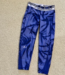 Under Armour Girls Youth Purple Fade Leggings Activewear Size Medium YMD Mesh - Picture 1 of 9