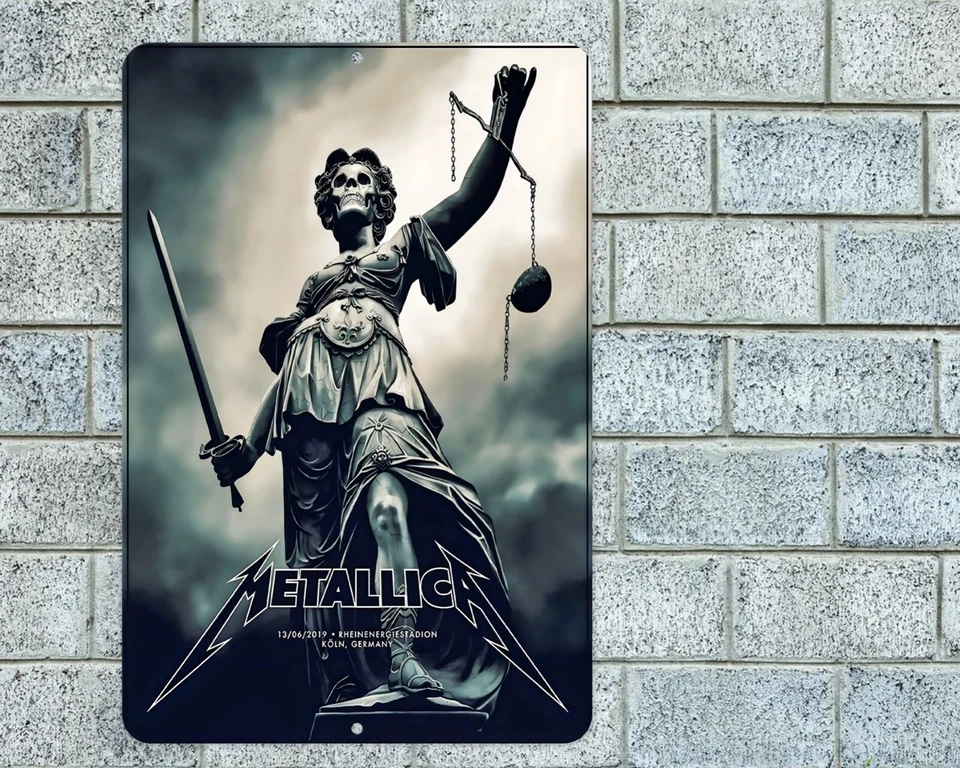 Metallica Sign Aluminum Metal 8"x12" Garage Man Cave Classic Rock - Image 1 of 1