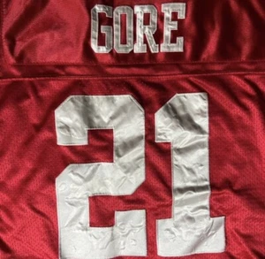 San Francisco 49ers Frank Gore Red Jersey Size 52 Stitched Logo Reebok - Picture 1 of 5