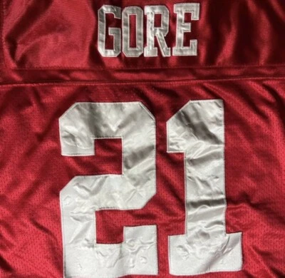 Camiseta roja Frank Gore de los San Francisco 49ers talla 52 logotipo cosido Reebok Foto 1 de 4