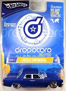 2004 Hot Wheels Dropstars LINCOLN CONTINENTAL Dark Blue w/Rubber Tires 1/50 - Foto 1 di 6