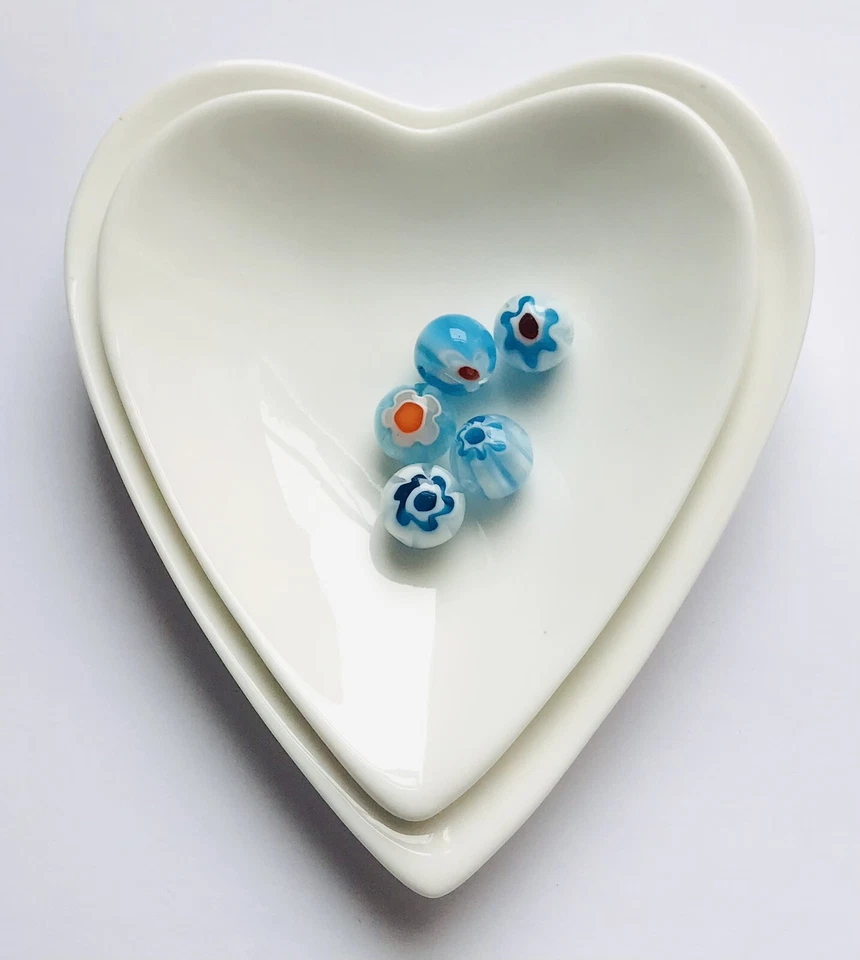 Stunning Turquoise Round Millefiori Handmade Bead 10mm Pcs 5  Version 1 - Image 1 of 1