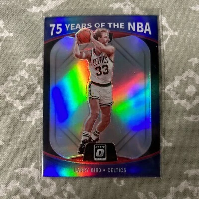 2021-22 Donruss Optic #36 Larry Bird 75 Years of the NBA Silver Prizm Celtics! - Image 1 of 2