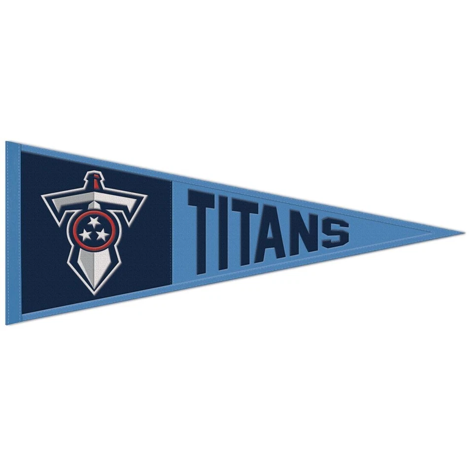TENNESSEE TITANS LOGO WOOL EMBROIDERED PENNANT 13"x32" NEW WINCRAFT 👀 - Image 1 of 1