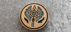 Handcrafted Death Knight Wooden Coaster – World of Warcraft Inspired - Picture 1 of 5