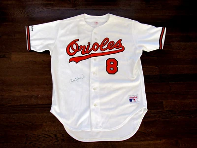 CAL RIPKEN JR IRON MAN BALT ORIOLES HOF SIGNED AUTO VTG RAWLINGS PRO JERSEY JSA - Image 1 of 4
