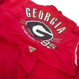 Georgia Bulldogs Shirt Mens Medium Red Columbia PFG Vented Cotton Long Sleeve - Picture 1 of 13
