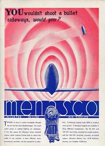 Pubblicità motore aereo Menasco 1932 23/10/2024ww - Foto 1 di 1