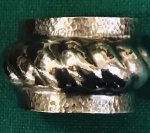 Huge Vintage Kunza Hammered Sterling Silver Cuff Bracelet - Picture 1 of 12