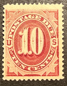 Travelstamps: US Stamps Scott #J19 10c Postage Due Mint Original Gum H SCV $600 - Picture 1 of 6