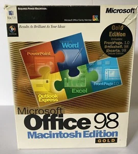Microsoft Office 98 Gold Macintosh Edition komplette Einzelhandelsbox - Bild 1 von 18