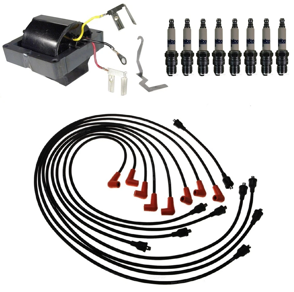 Ignition Wires 1 Coil 8 Spark Plugs Kit ACDelco For Chevy K10 C30 GMC P35 G35 V8 - Image 1 of 1