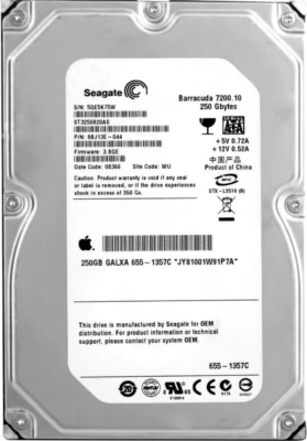 Hard Drive Apple 655-1357C ST3250820AS 250GB 7200RPM 8MB SATA II 3.5" Inch - Image 1 of 3