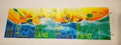 Folleto Finlandia 1996 Juegos Olímpicos de Verano Atlanta MNH Foto 1 de 2