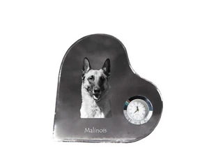 Montre En Forme De Cœur Malinois Berger Belge Avec Art-Chien - Bild 1 von 6