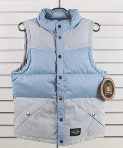 L1TA Sheena Gilet Isolato Donna Taglia S Denim Chambray Nuovo Blu - Foto 1 di 1