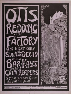 OTIS REDDING Bar-Kays GRIM REAPERS Concert Poster 1967 MADISON 10"x8" reprint - Picture 1 of 1