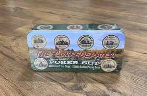 The Confederates Poker Set 200 Custom Poker Chips & 2 Decks Custom Playing Cards - Picture 1 of 7