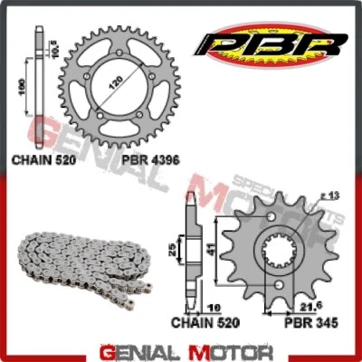 Kit de piñones de cadena EK1114G 15 44 520 PBR APRILIA PEGASO 650 STRADA 2007 > 2010 Foto 1 de 2