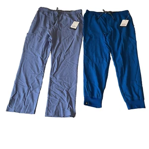 Beyond Scrubs Pants Womens Size M Blue Rosie Drawstring And Joy Jogger 2 Pair - Picture 1 of 19