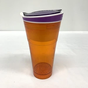Snackeez - 2 In 1 - Drink And Snack Cup  Orange/Purple - No Straw - Picture 1 of 6
