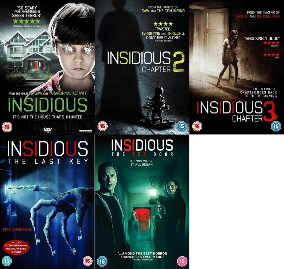 INSIDIOUS Complete 1-5 DVD Movie PART 1 2 3 4 5 Film Collection DVD Last Key Red - Image 1 of 1