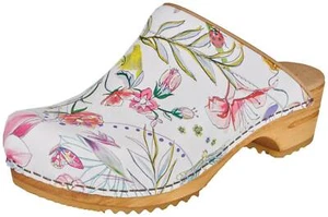 Sanita Wood Orchid Women Clogs | Slippers | garden shoes | Leather - NEW - Picture 1 of 8
