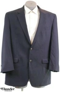 Blazer Cappotto Sportivo Jos A Bank Lana 2 Bronzo Bottone Blu 44L - Foto 1 di 8