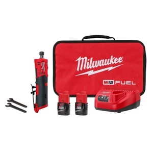 Milwaukee 2486-22 M12 Straight Die Grinder Kit 1/4" with 2 Batteries and Charger - Picture 1 of 5