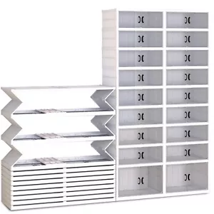 Foldable Shoe Rack, Large Shoe Storage with Magnetic Clear Door - Picture 1 of 9